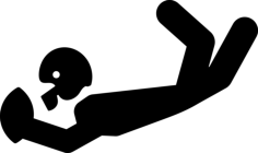 American Football Player Catching The Ball Stencil Svg Vector, Free Vectors File